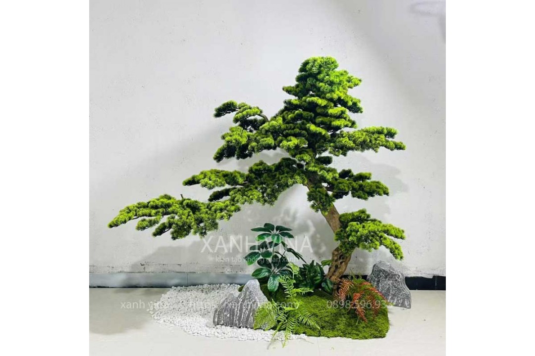 tiểu cảnh cây tùng giả